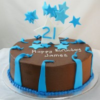 Chocolate Buttercream Icing with Stars